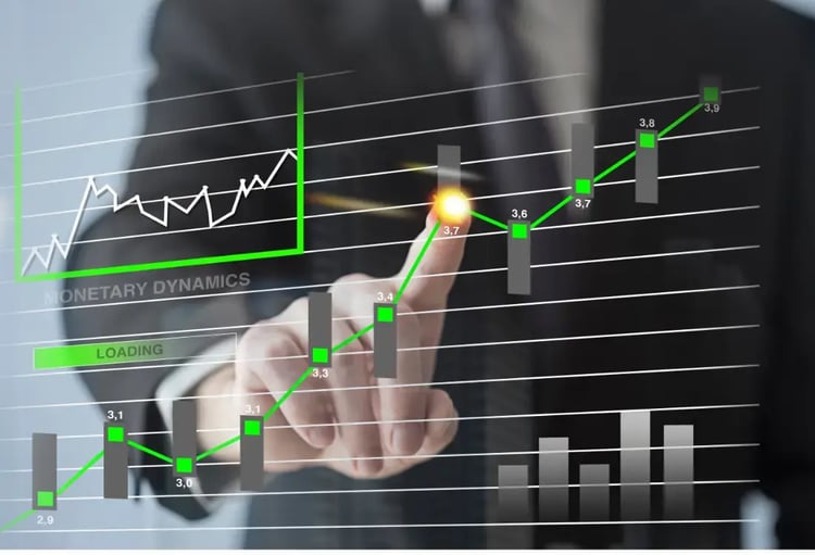 A person checking the effects of contract management on his business and how it has helped it grow.